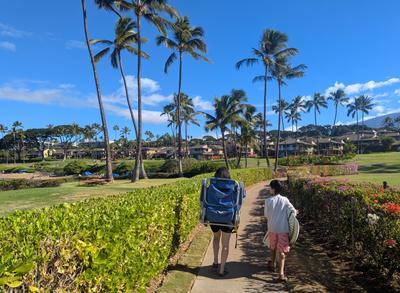 Back in Wailea, walking to Ulua beach