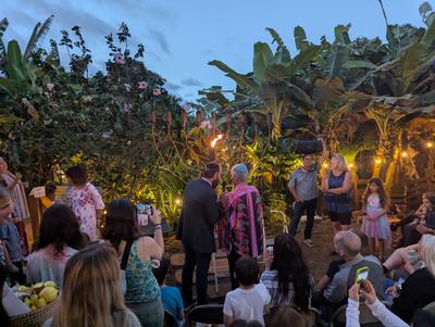 Through an unexpected sequence of events we ended up at a Hanukkah celebration in a place called Maui Kosher Farm. I thought it would be a very intimate celebration - how many people can you gather for a Hanukkah event on an island of 200,000 people in the middle of the Pacific? The answer, it turns out, is around 150 - and this is just one of four(!) Jewish community organizations active on Maui.