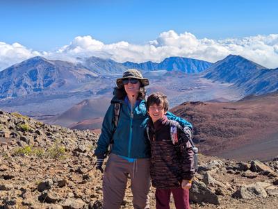 Haleakala crater - at 10,000 feet (3,000 metres), temperatures regularly reach near freezing up there.