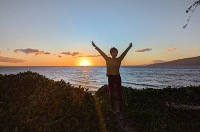 Back in Kihei, catching one of those tropical sunsets that are over in like 3 minutes